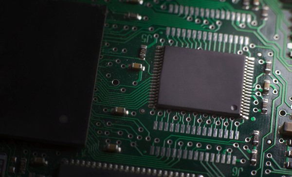 Close up photo of circuit board