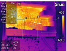 拆除炉壳和耐火砖后评估 ELMON® 侧壁内衬的温度剖面。