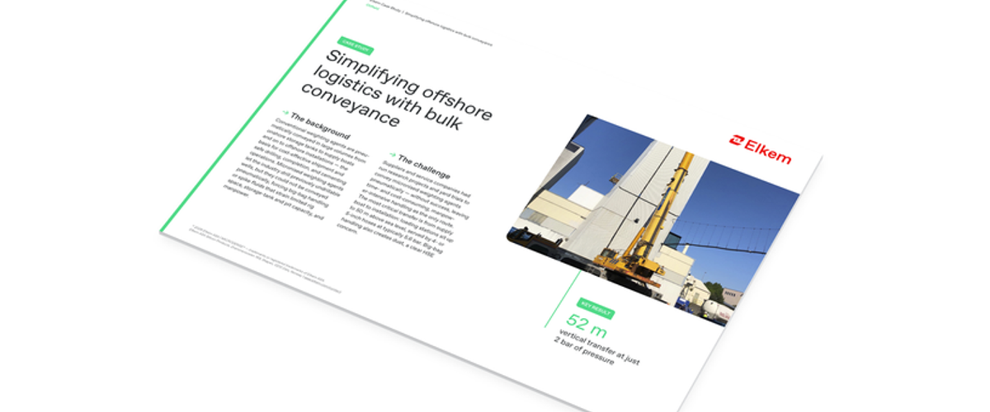 Case studies Simplifying offshore logistics with bulk conveyance